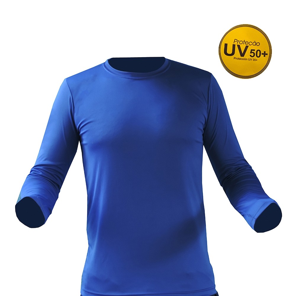 Compre Segurança | CAMISETA PROTECAO UV 50+ AZUL MAICOL (Segunda Pele)