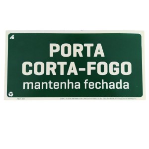 M4 SINALIZAÇÃO DE EMERGÊNCIA - PORTA CORTA-FOGO. MANTENHA FECHADA - FOTOLUMINESCENTE. 