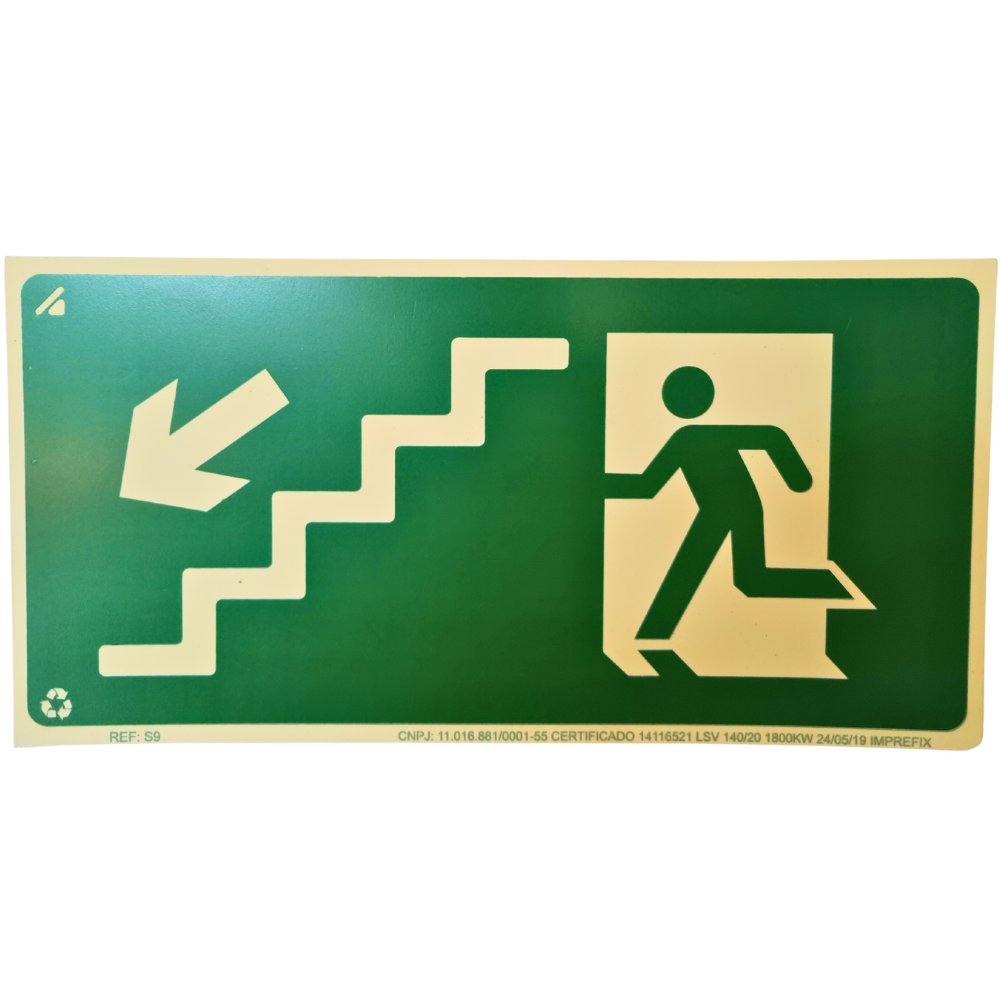 Compre Segurança | PLACA SAIDA DE EMERGÊNCIA FOTOLUMINESCENTE ANT